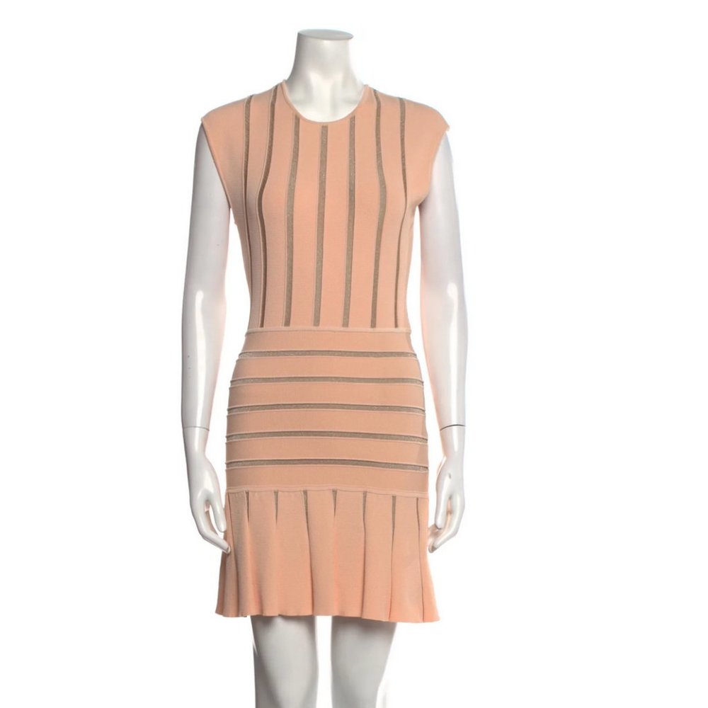 Ronny Kobo Pink Knit Cocktail Dress